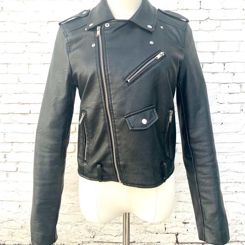 Faux leather jacket